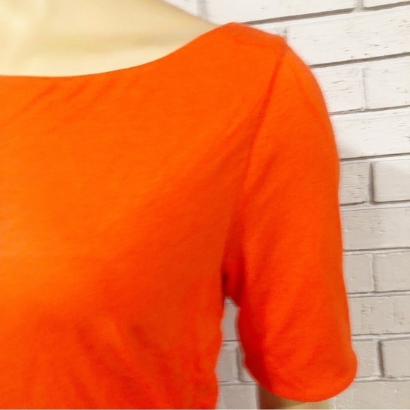 J.Crew Women’s Orange FormKnit elbow-sleeve T-shirt - Picture 3 of 5